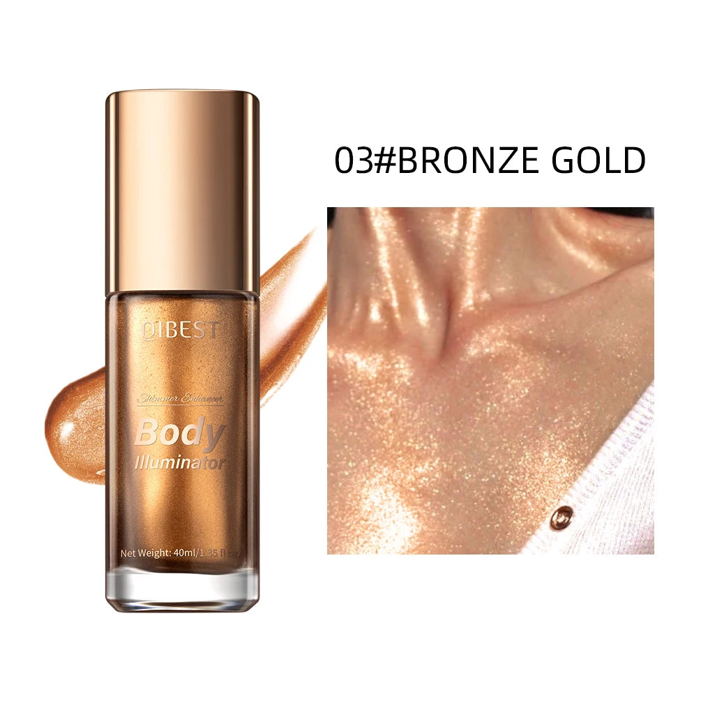 QIBEST 5 Colors Glitter Liquid Highlighter Pearlescent Shiny Sequins Lying Silkworm Shimmer Makeup For Face Highlight Contour Qme 03 Bronze Gold China Mainland