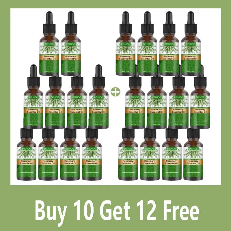 Natural Rosemary Hair Growth Essential Oil Strengthening Nourishing Moisturing Softening Luster Shiny Hair Care Healthy Qme Buy 10 Get 12 Free