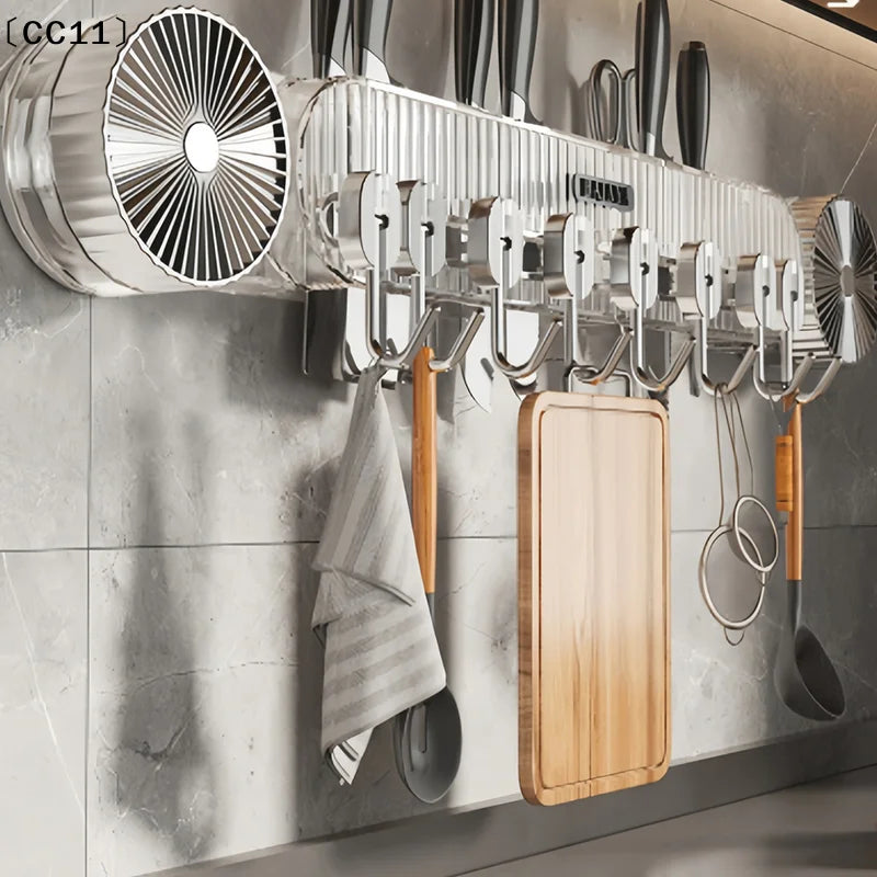 No-drill Hook Knife Holder Kitchen Wall-mounted Multi-functional Qme