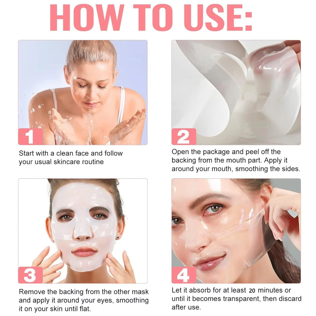 Bio Deep Collagen Face Mask Shrink Pores Hydrating Moisturizing Split Mask Firming Nourish Brighten Facial Skin Care Product Qme