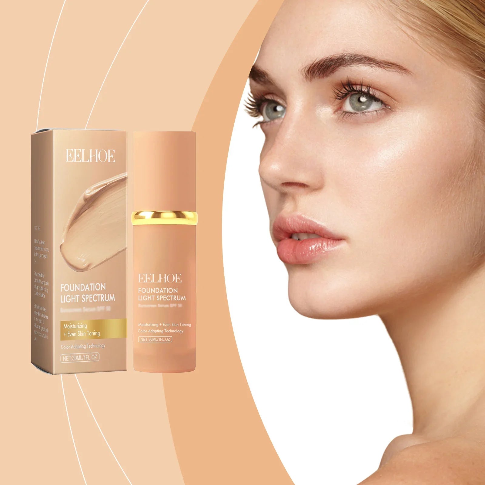 4 in 1 Liquid Foundation Concealer Full Coverage Long Lasting Waterproof Professional Makeup for Dark Circles And Blemishes Qme