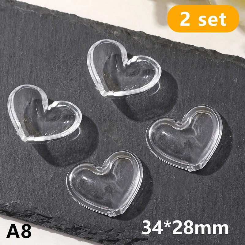 CC112pcs Pet Hair Keepsake Box Transparent Dog Cat Fur Storage DIY Qme A8