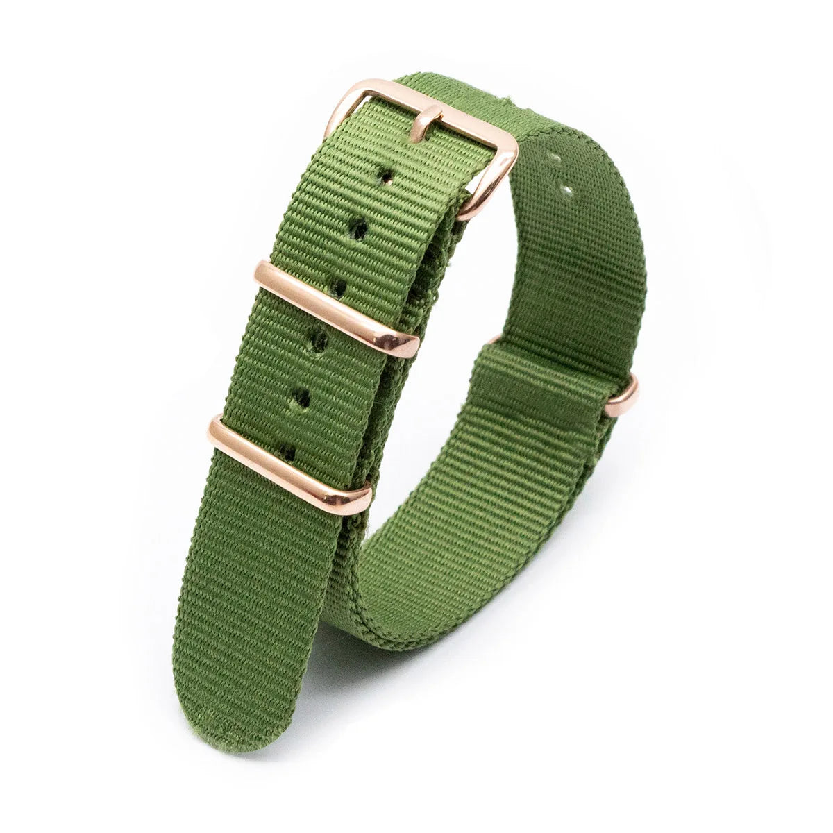 Luxury Nylon Watch Band Rose Gold Metal Buckle Durable Sweatproof