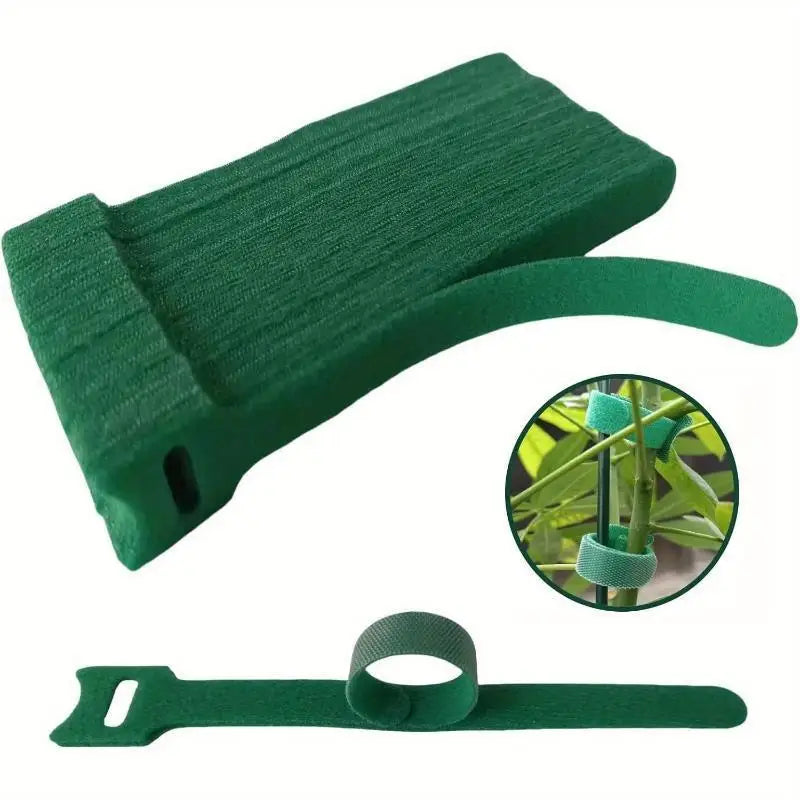 50 Reusable Non-slip Nylon Plant Ties Hook Loop Fasteners Adjustable Qme