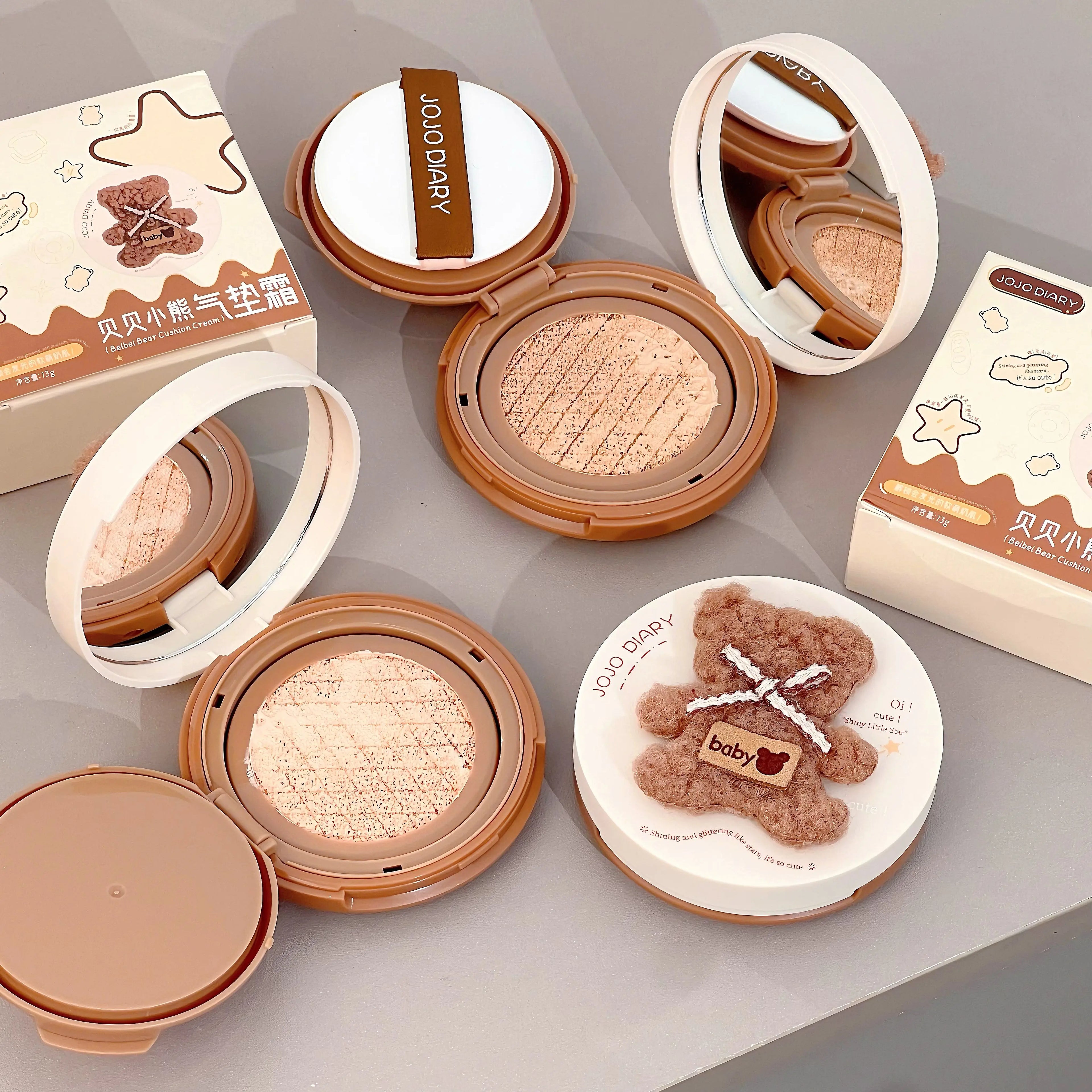 Korean Plush Bear Hydrating Air Cushion BB Cream Concealer Qme