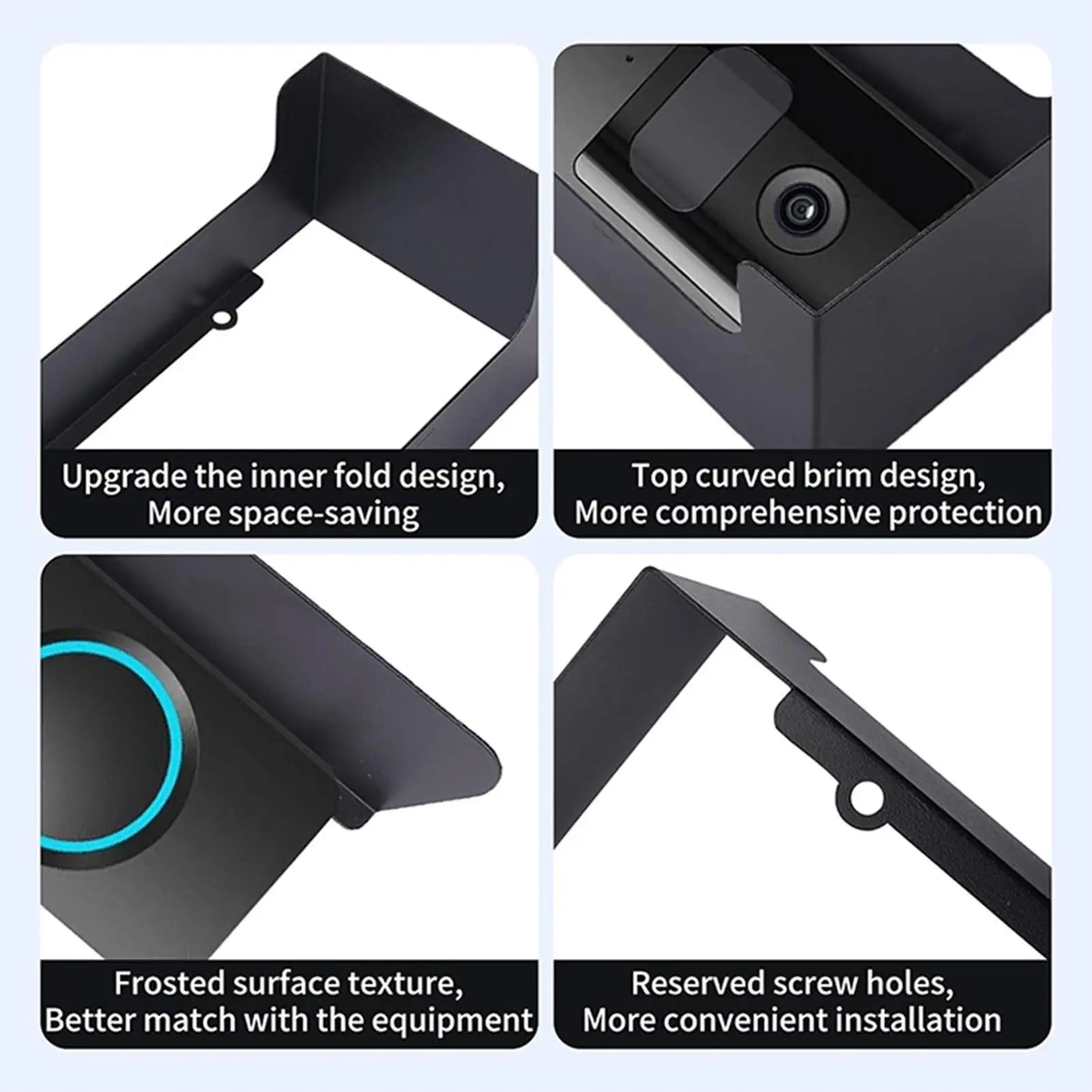 Doorbell Cover Sun-proof Door Bell Protection Cover Anti-Glare Sun Protection Access Control Device Housing for Front Door Qme