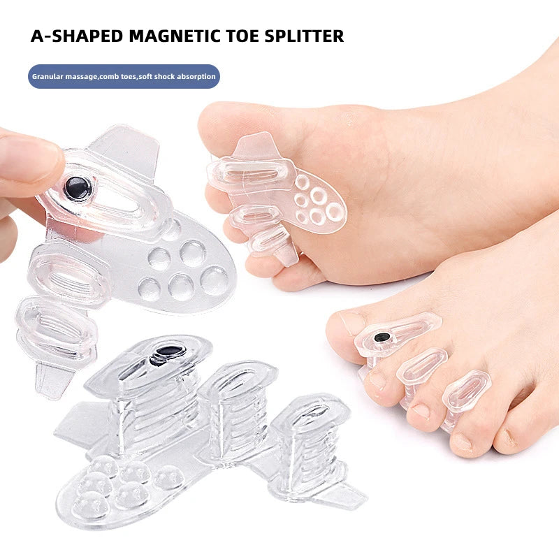 1Pair Toe Splitter Feet Care Bunion Silicone Overlapping Separators Qme