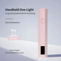 Mini Fashion And Portable Salon Quick Dry USB Nail Dryer Machine Home Phototherapy Tools Professional UV LED Nail Lamp Qme LCD version Pink USB