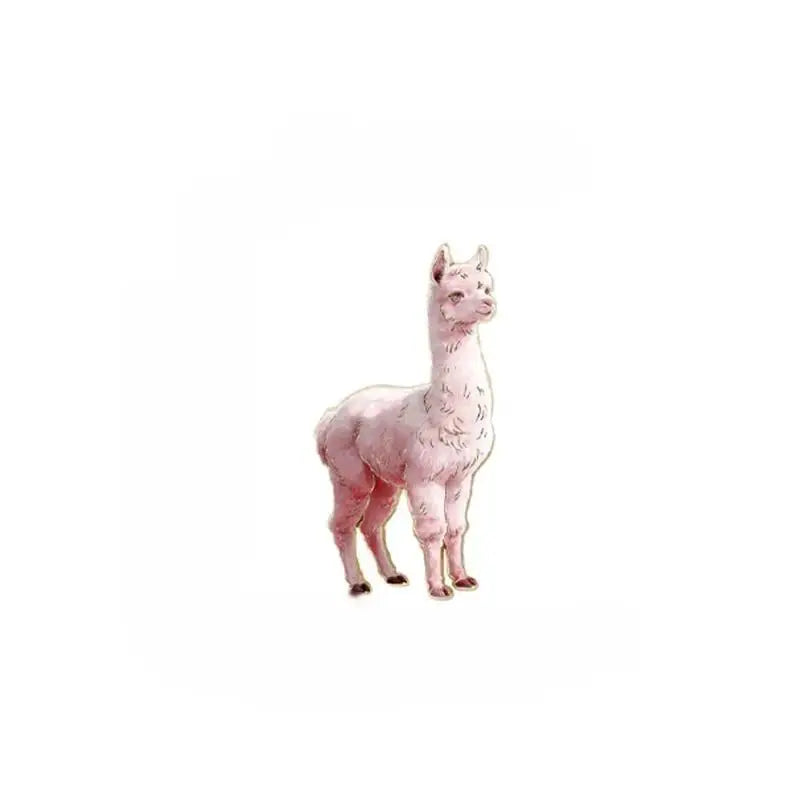 Cute Cartoon Alpaca Metal Pins 4 Color Choices Fashion Lapel Badge for Jackets Backpacks Bags Friends Gift Qme A1