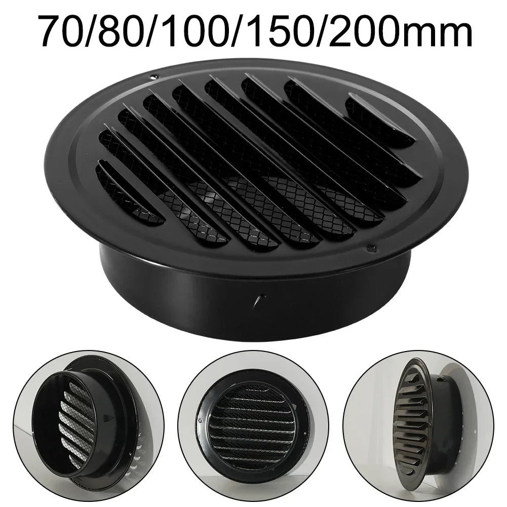 70- Round Stainless Steel Vent Duct Exhaust Grille Exterior Wall Qme