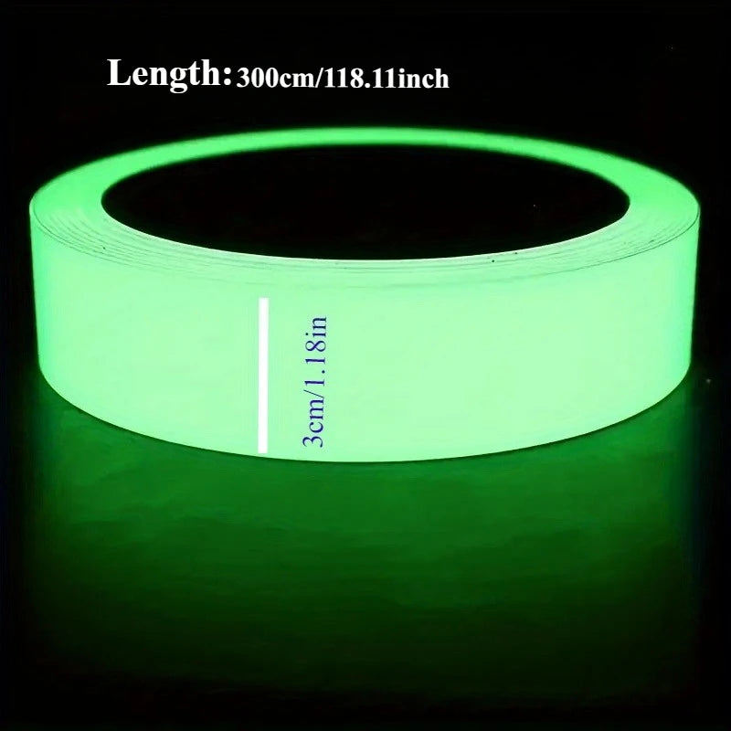 Nightlight adhesive tape - Reflective safety tape, suitable for night use, home decoration and emergency preparedness. Qme 3 300m