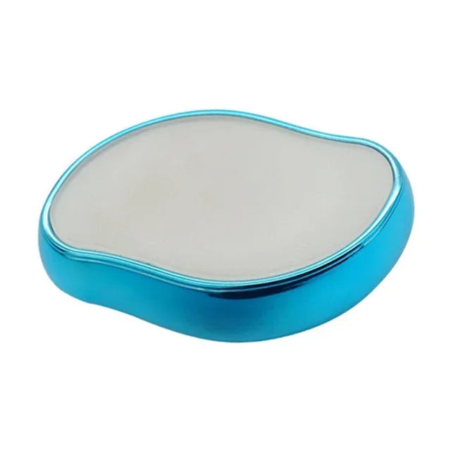 Crystal Hair Removal Eraser Painless Safe Reusable Easy Clean Depilation Tool Physical Glass Hair Removal Body Beauty Eraser Qme Glossy Blue