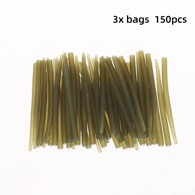 50 Carp Fishing Rig Anti Sleeves Terminal Accessories Winding Hook Qme Light green 150pcs