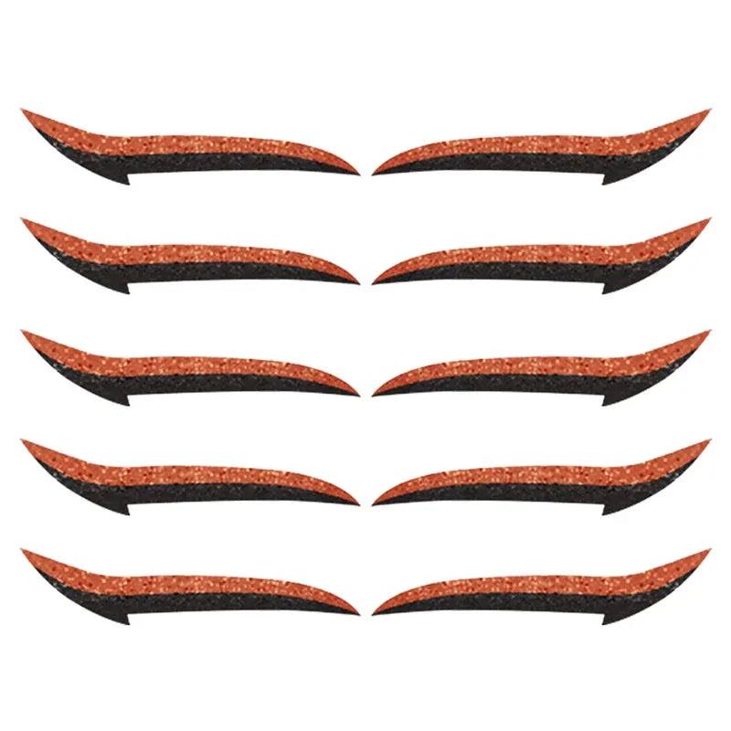 5/6Pair Glitter Eyeliner Sticker Set Self Adhesive Eyeliner Reusable Eyeliner Sticker DoubleLine Eyelid Patch Face Makeup Beauty Qme 5 Pairs Red