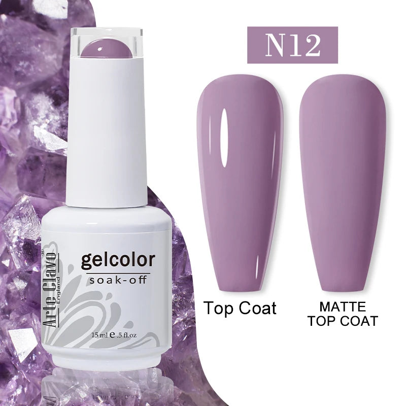 Arte Clavo Gel Nail Polishes Pink Nude Hybrid Lak Manicure