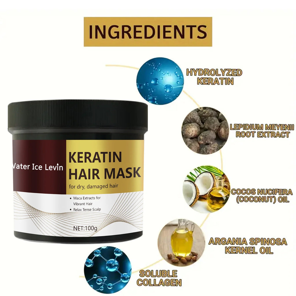 Magical Keratin Hair Mask 5 Seconds Fast Repair Damaged Frizzy Hair Soft Smooth Shiny Straightening Deep Moisturizing Hair Care Qme