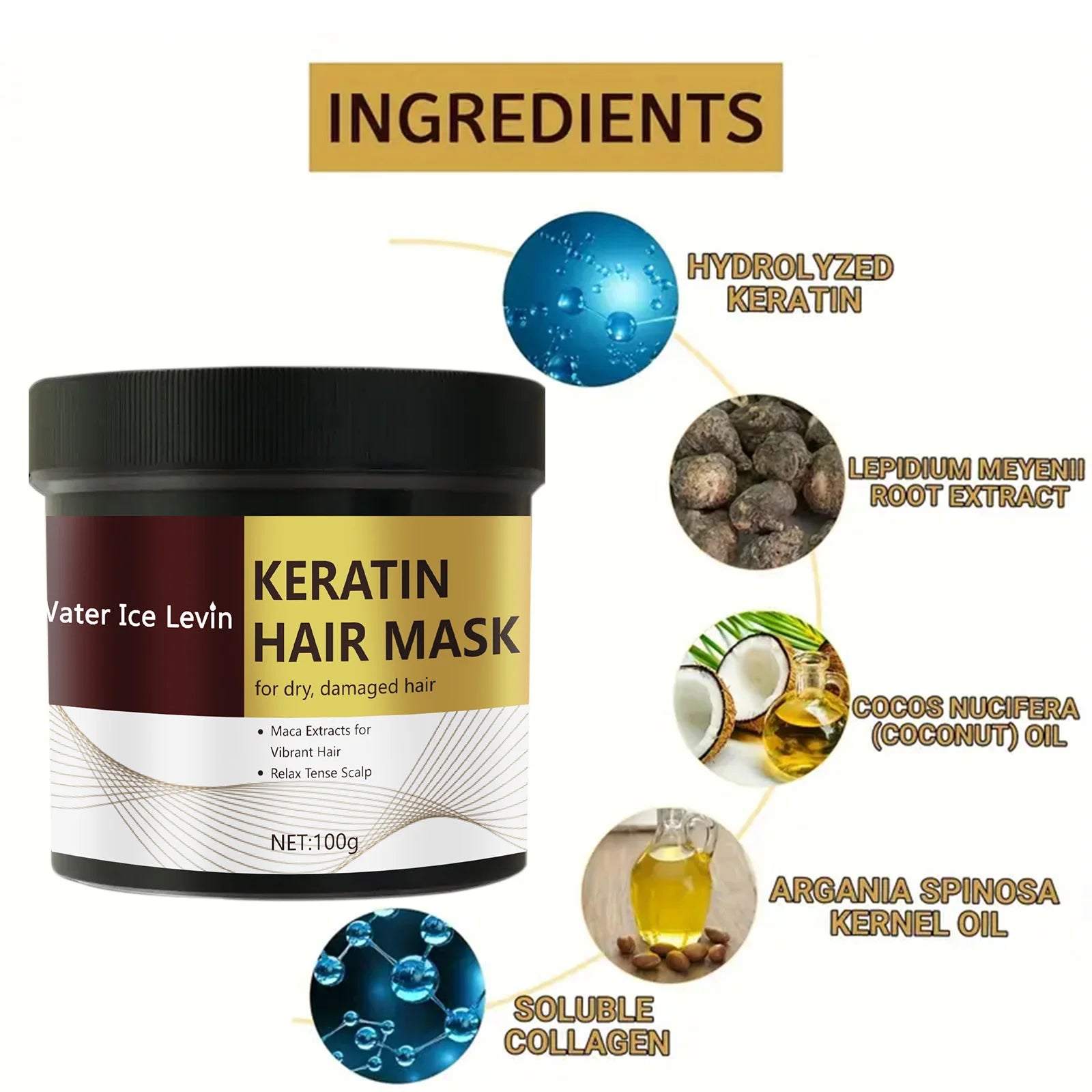 Magical Keratin Hair Mask For Maltreated Hair 5Seconds Repairing Damaged Frizzy Hairs Smoothing Nourish Straightening Hair Care Qme