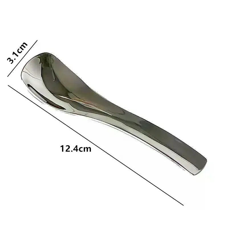 2Pcs Stainless Steel Ice Cream Spoon Multi-purpose Yogurt Dessert Scraper Spoon Oat Cake Jam Mixing Scoop For Home Kitchen Use Qme