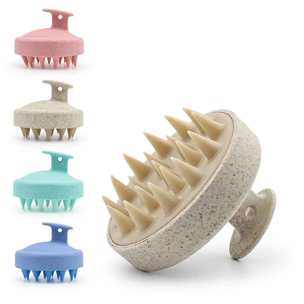 Silicone Shampoo Brush Body Massage Bath Shower Salon Hairdressing Qme