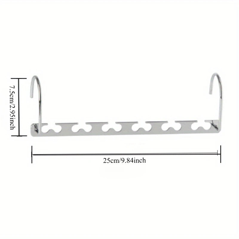1pc 6 Holes Metal Hangers, Jackets Coats Hangers, Coats Storage Hangers Qme