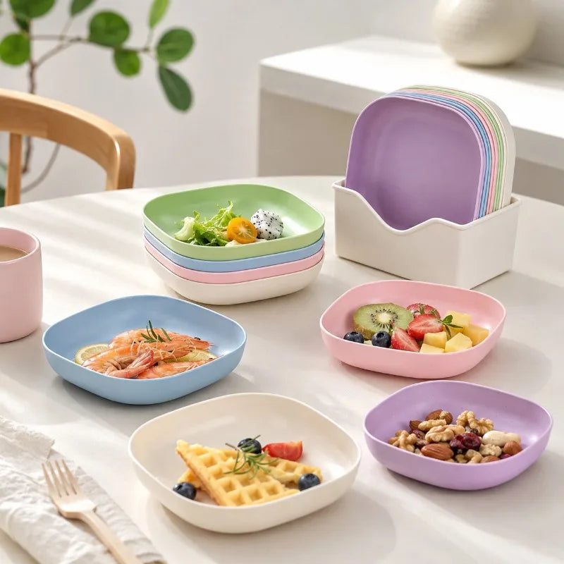 Spitting Plate Household Food Grade Plastic Square Lightweight Suit Qme