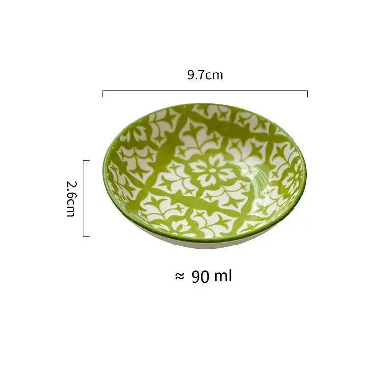 Picnics Ceramic Condiment Dishes Bohemian Plates Sauce Suitable Qme