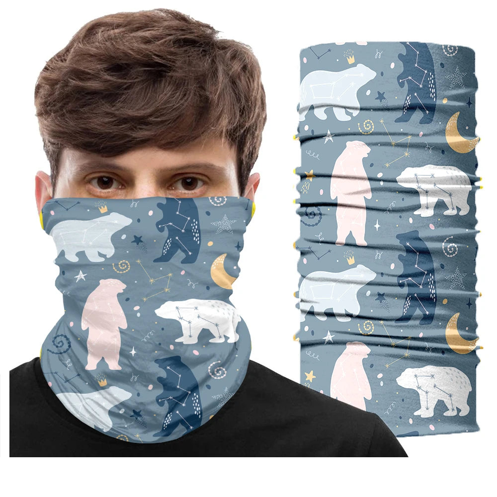 Personalized Animal Men's Headscarf Scarf Women's Headdress Sports Qme