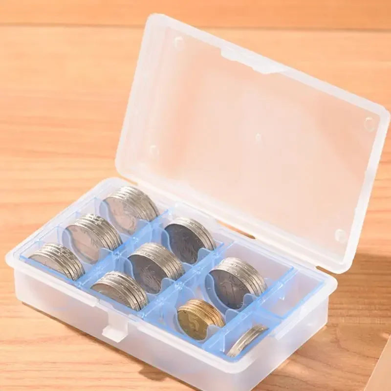 Multifunctional Coin Storage Box With Random Blue Or Gray Inner Case For Collectible Coin Organization Home Office Accessory Qme