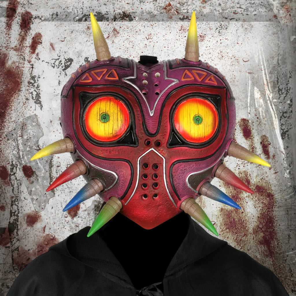Majoras Mask Legend Funny Novelty Latex Mask Scary Realistic Face Mask Halloween Cosplay Costume Props Adults Qme