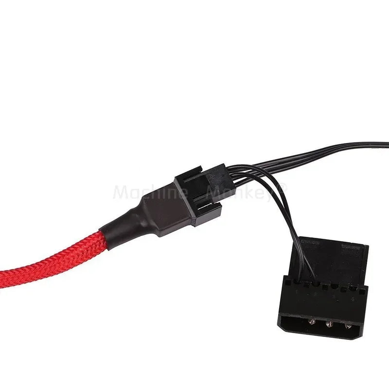 Computer Fan Cable Extension Cooler Female To PWM Male Cooling 4Pin Motherboard Power Adapter Splitter 3Pin Wire Cord Qme