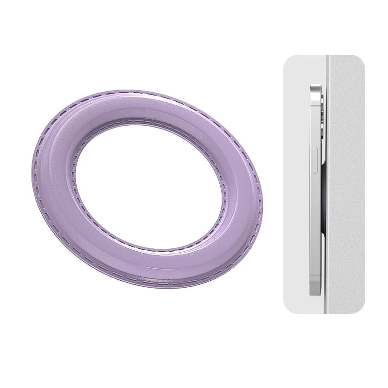 Magnetic Ring Holder For iPhone 14 13 12，Magnet Wall Mobile Phone Holder Magnetic For MagSafe，Car Phone Stand，Sticker Stand Qme PURPLE