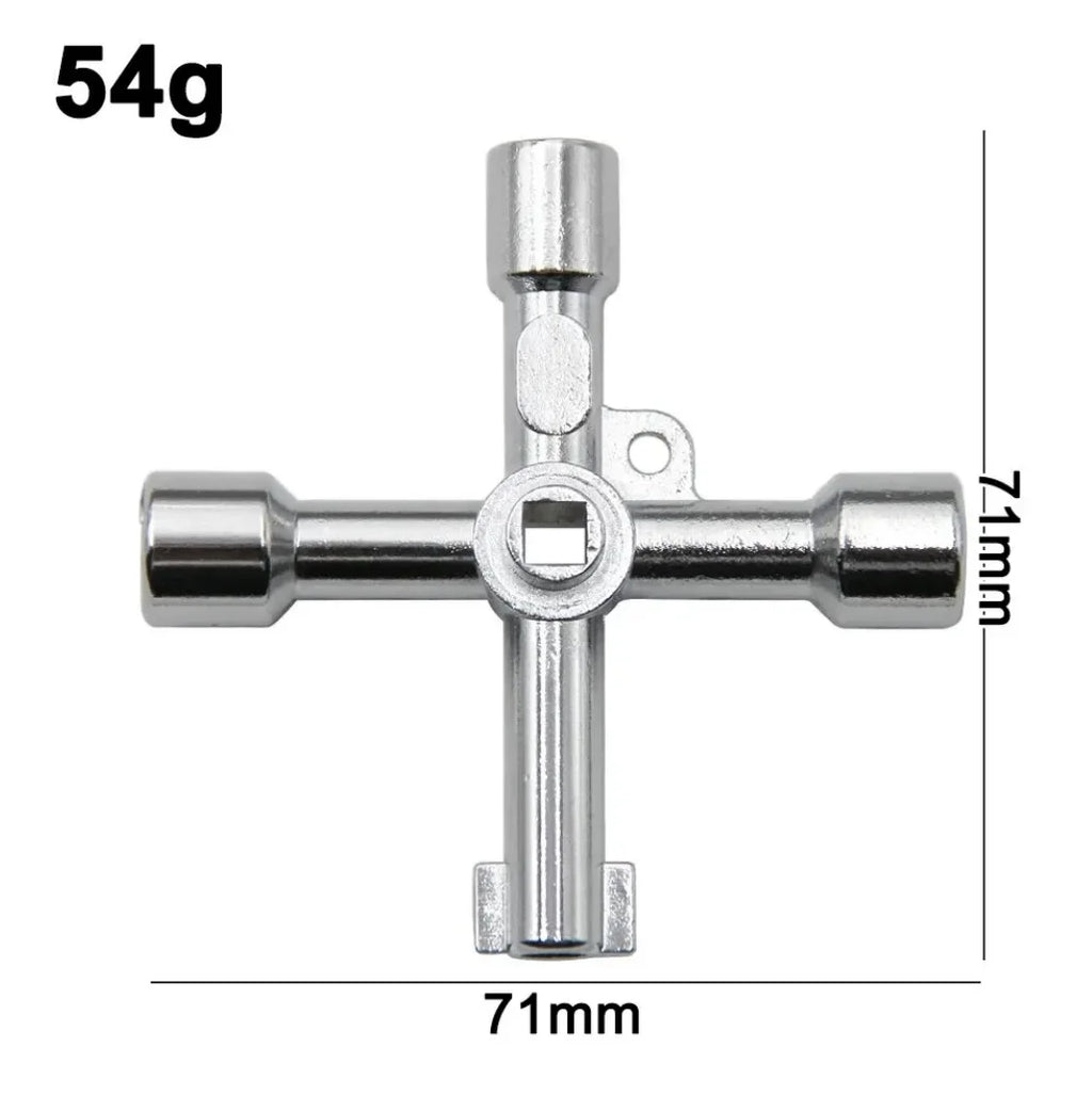 Multifunctional 4-in-1 Cross Portable Silver Hand Screwdriver DIY Qme