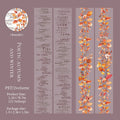 1 Roll Autumn Leaves Theme Diorama PET Tape for DIY Scrapbooking Collage Material Phone Case Notebook Decoration Qme 2
