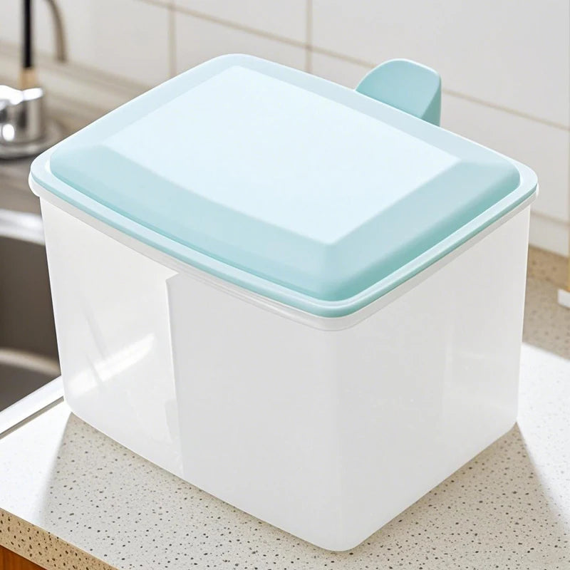 2 Grids Seasoning Box Transparent Lid Salt Pepper Jar Household Sugar Qme