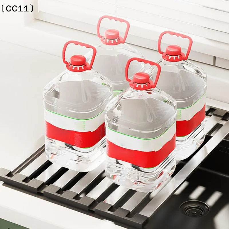 Stainless Steel Kitchen Sink Drain Rack Foldable Dish Drainer Bowl Qme