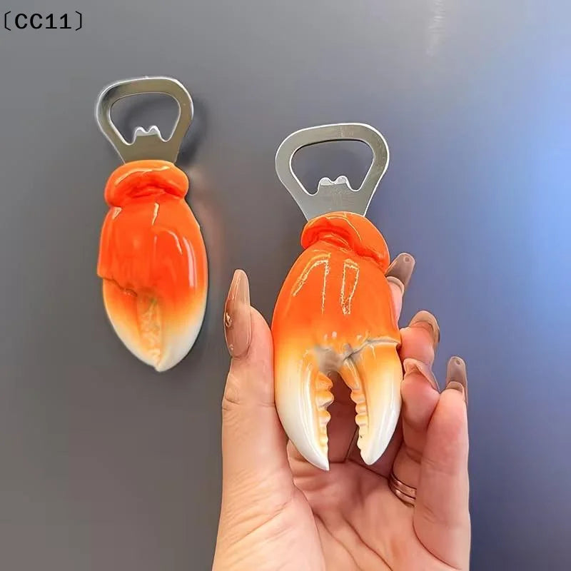 Creative Unique Crab Claw Bottle Opener Magnetic Refrigerator Magnet Qme