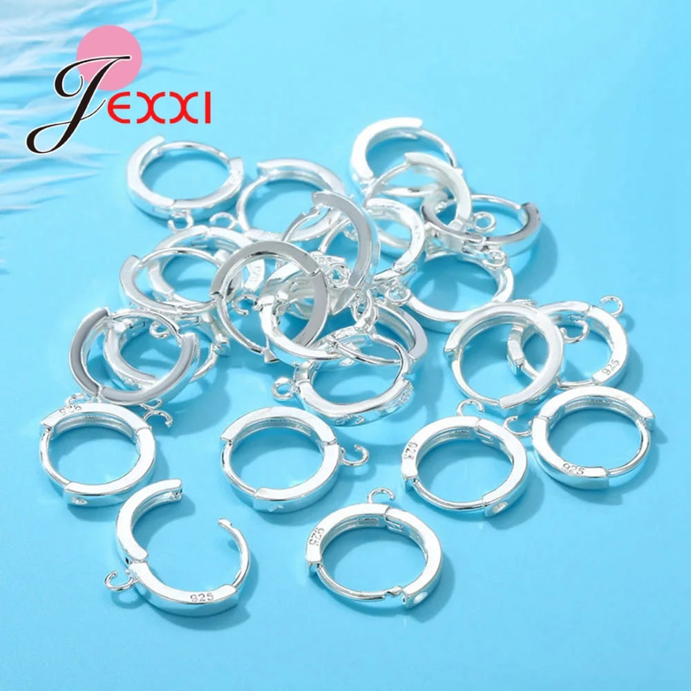 New Arrival Genuine 925 Sterling Silver Color Earrings Findings Fashion Jewelry Accessories Support Wholesale/Retail/Drop Ship Qme