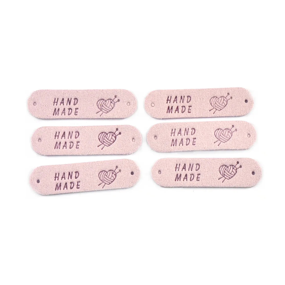 20Pcs 4.5x1.2cm 15Colors Mixed Leather Embossed Labels Sewing Accessories 2holes Garment Tag Handmade DIY Clothes Material c4017 Qme 14-20Pcs
