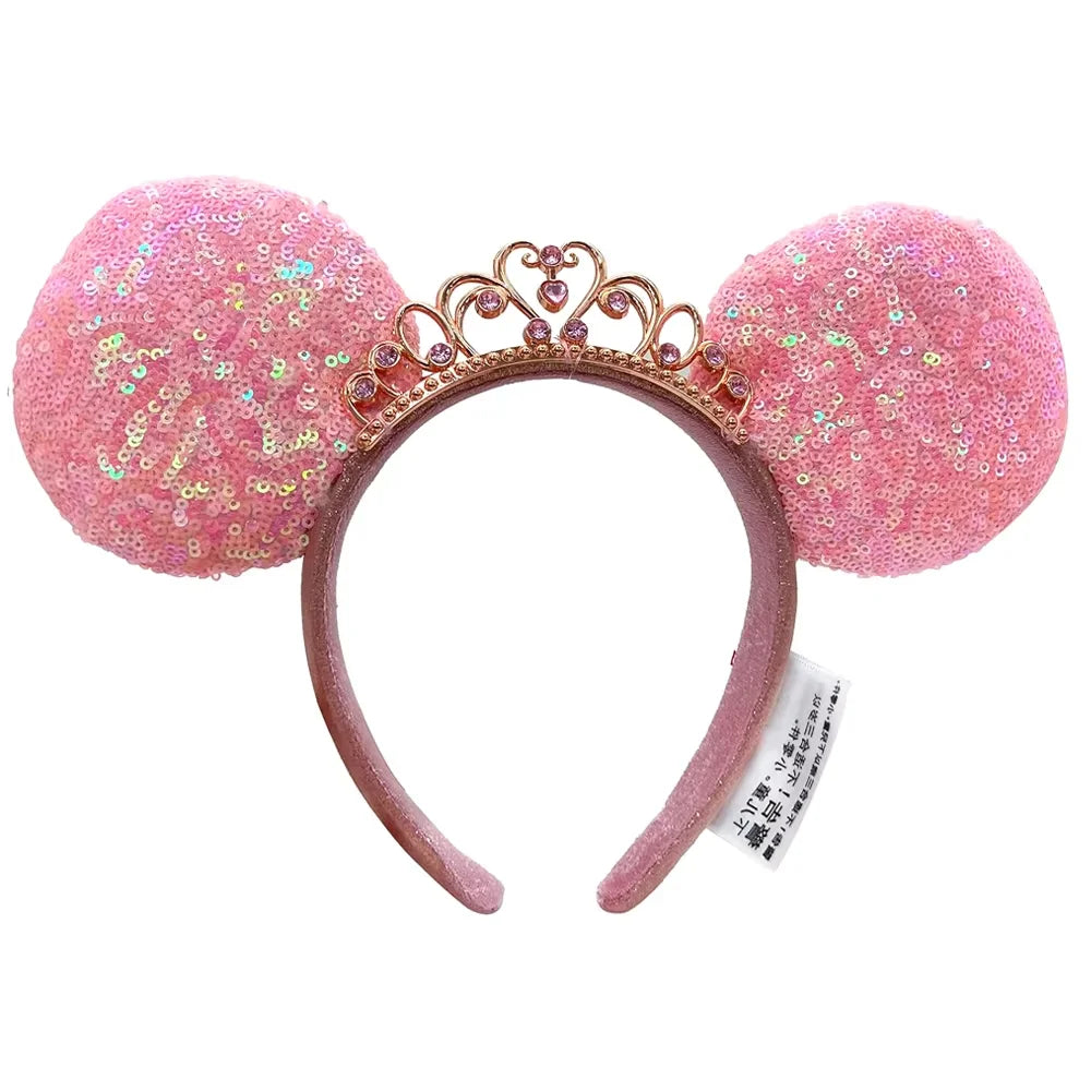 Mickey Mouse Headbands Shiny Crown Headband Glitter Princess Party Decoration Cosplay Hair Accessories Hairband for Women Adult Qme Headband 3