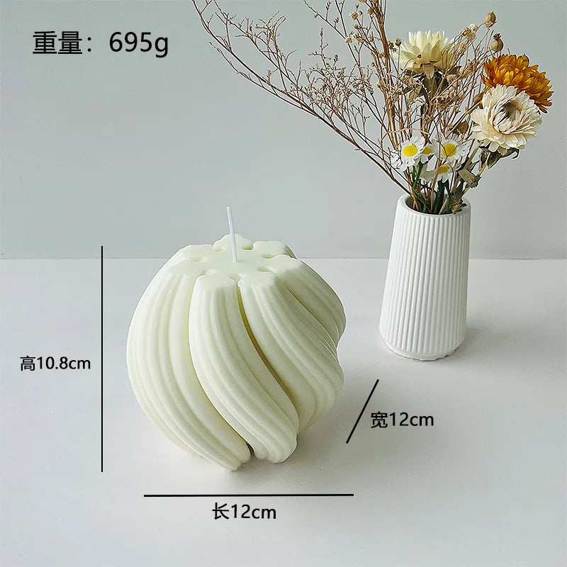 Nordic Minimalist White Scented Candle Atmosphere Home Decor Wedding Arrangement Cylinder Geometric Shape Fragrance Candle Qme H-0657
