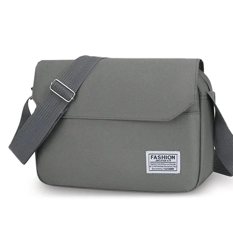 Men's Small Bag Shoulder Trendy Diagonal Backpack Chest Lightweight Qme one size Gray