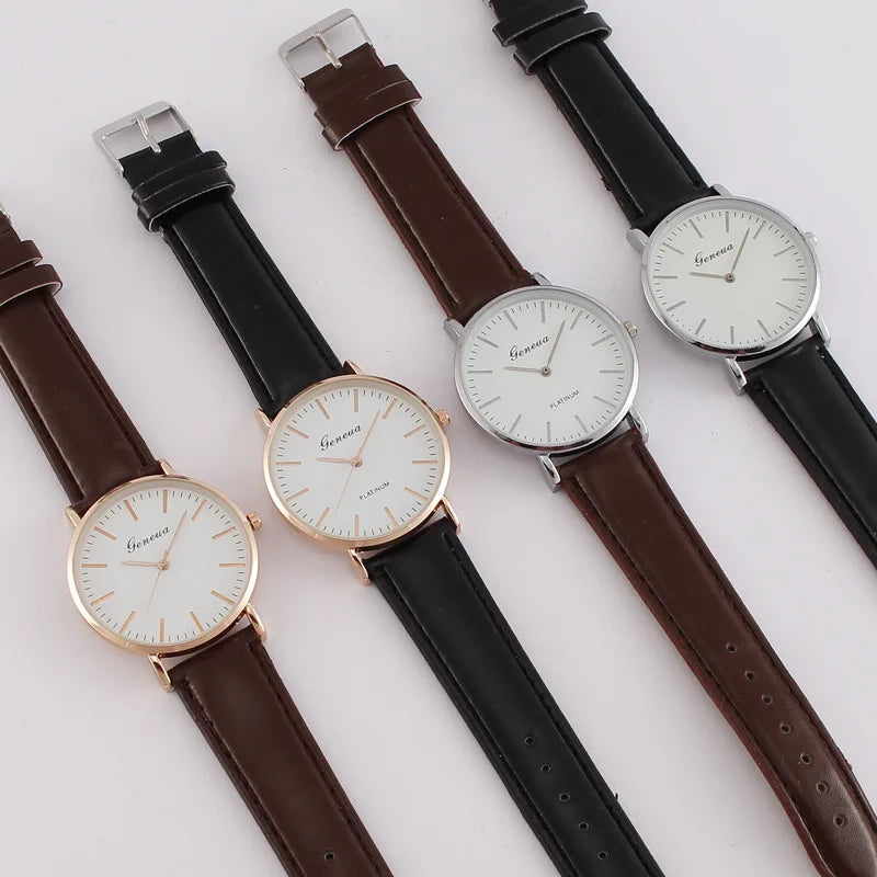 New Men's Watch Fashion Casual Ultra Thin Watches Simple Men Business Leather Quartz Wristwatch Clock Luxury Relogio Masculino Qme