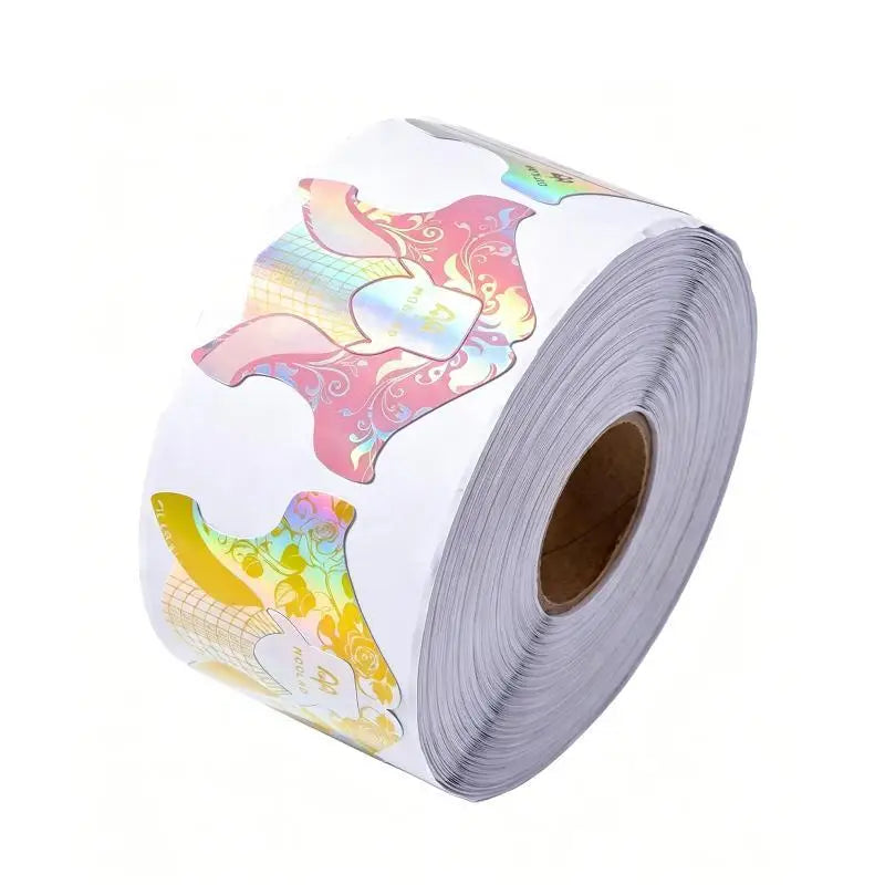 Nail Extension Stencil Forms 100 Universal Fit Self-adhesive Stickers Qme