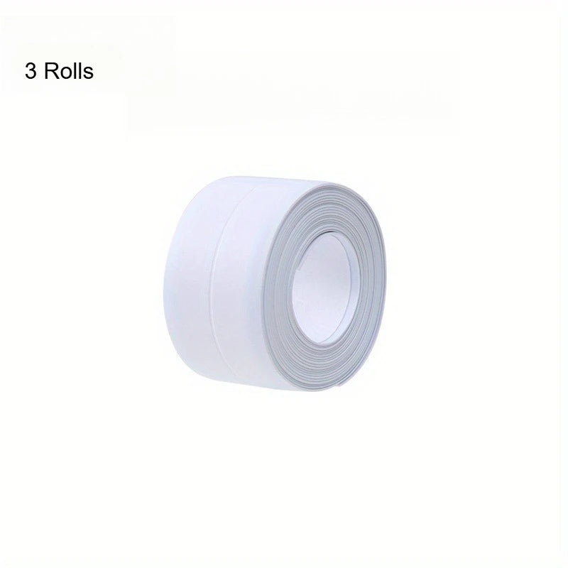 Anti-Mold Waterproof Seal Strip Self-Adhesive Kitchen Sink Bathroom Edge Oilproof Gap Filler Strip for Toilet Bathtub CornerWall Qme 3 Rolls