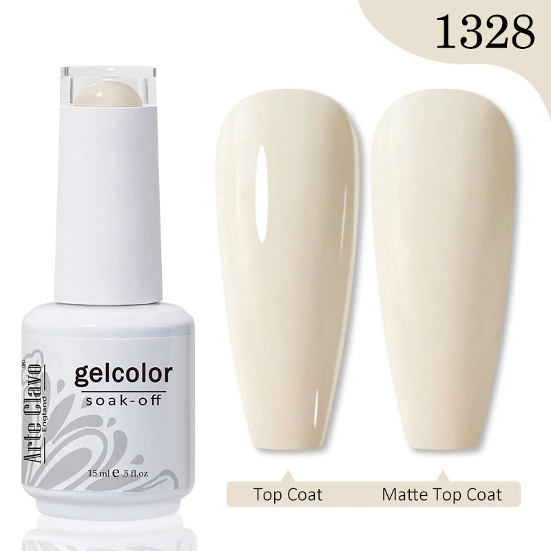 Arte Clavo Gel Nail Polishes Pink Nude Hybrid Lak Manicure Qme