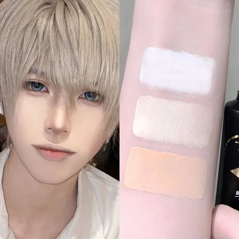 Soft Matte White Foundation Blending Ivory Natural Color Moisturizing Light Creamy Long Wear Concealer COS Makeup Base 30ml Qme