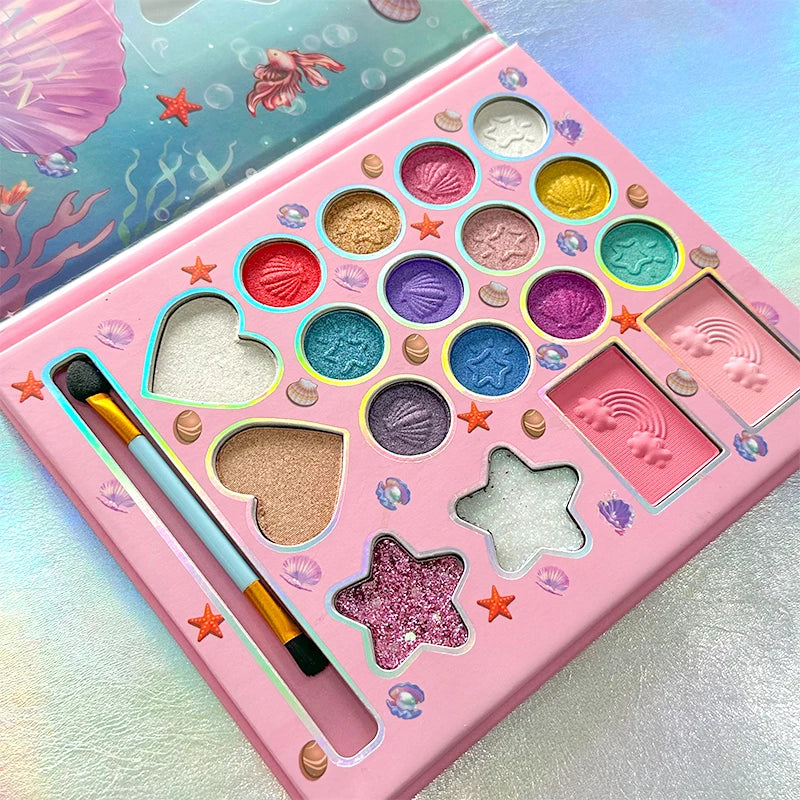 18-color Children's Makeup Pearlescent Matte Glitter Effects Qme