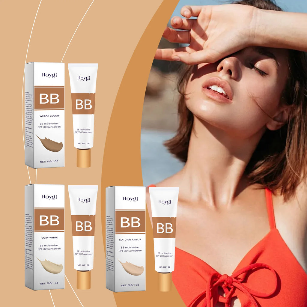 Sunscreen Bb Cream Serie Spf30 Long Time Moisturize Full Coverage Sheer Tint Coverage Oil-Free ﻿Make up Foundation Qme