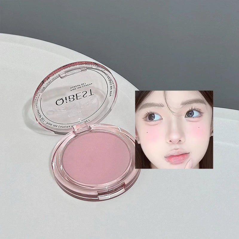 Multipurpose Makeup Set 4PC Liquid Lipstick,1 Pressed Powder,1 Face Blush,1 Eyeliner,1 Mascara,1 Eyebrow Pencil Korean Cosmetics Qme