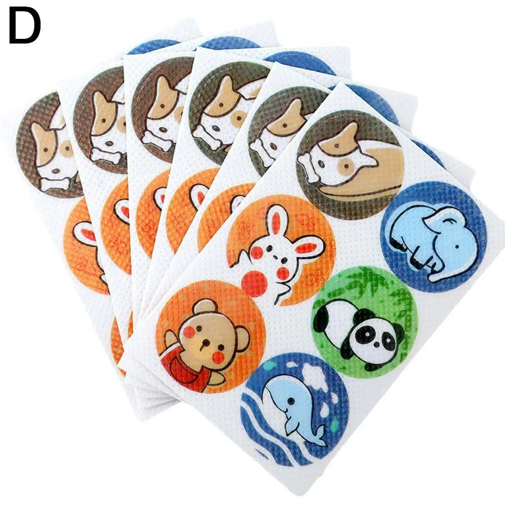 36/144Pcs Baby Mosquito Repellent Stickers Cartoon Patch Non-Toxic Natural Essential Oil Insect Bug Protector for Infants Toddl Qme D